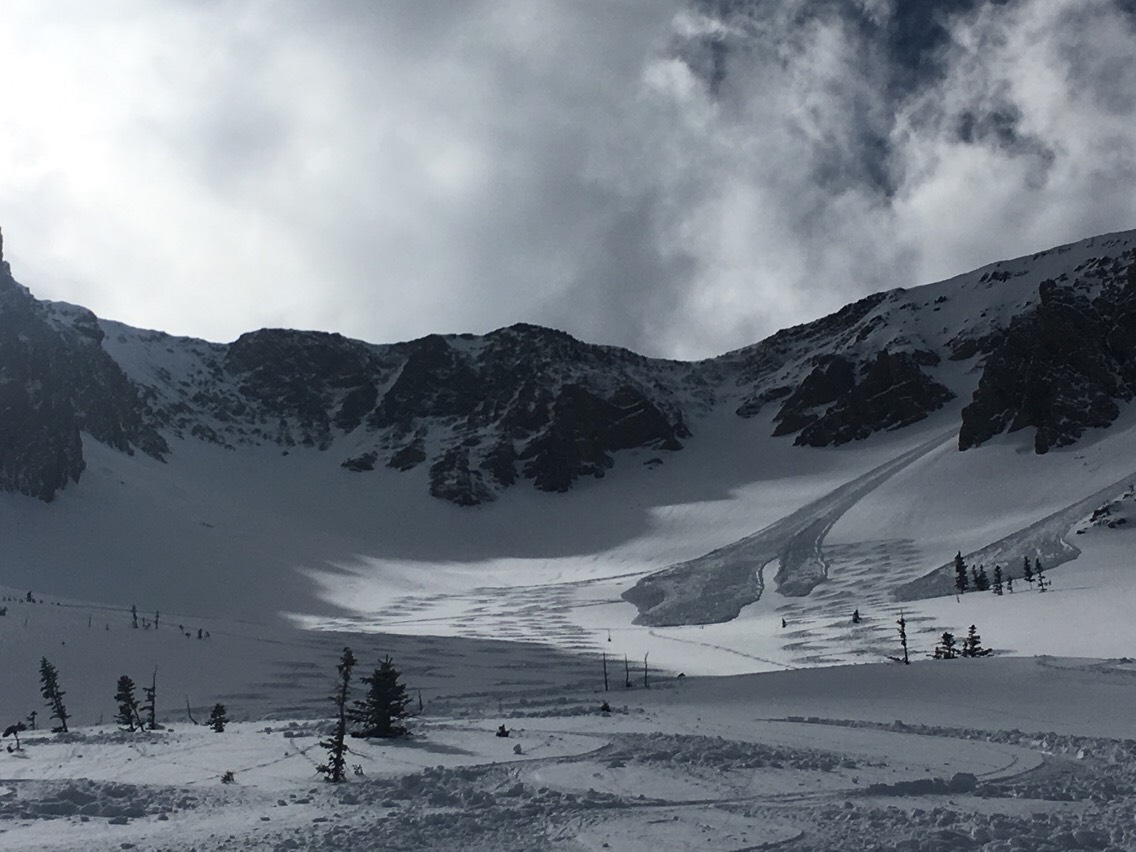 Loose snow avalanches, N. Bridgers