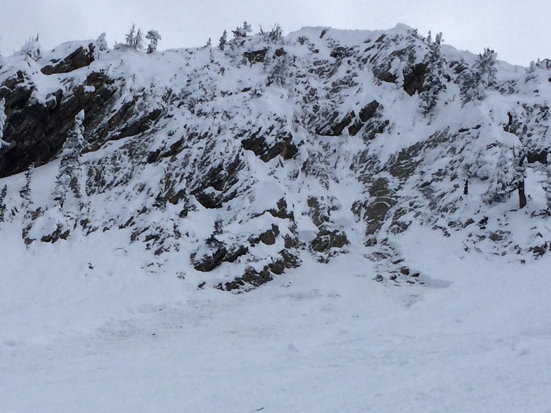 Cornice triggered avalanche